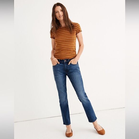 Madewell Distressed Slim BoyJean Size 25 Medium Wash - Picture 1 of 5